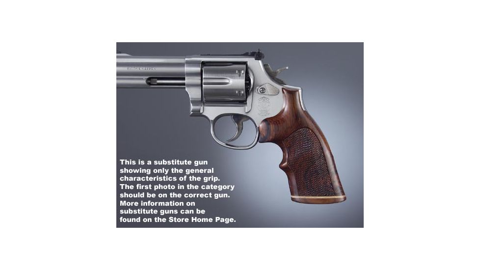 Hogue Dan Wesson Large Frame Coco Bolo Top Finger Groove, Stripe/Cap, Checkered 58841