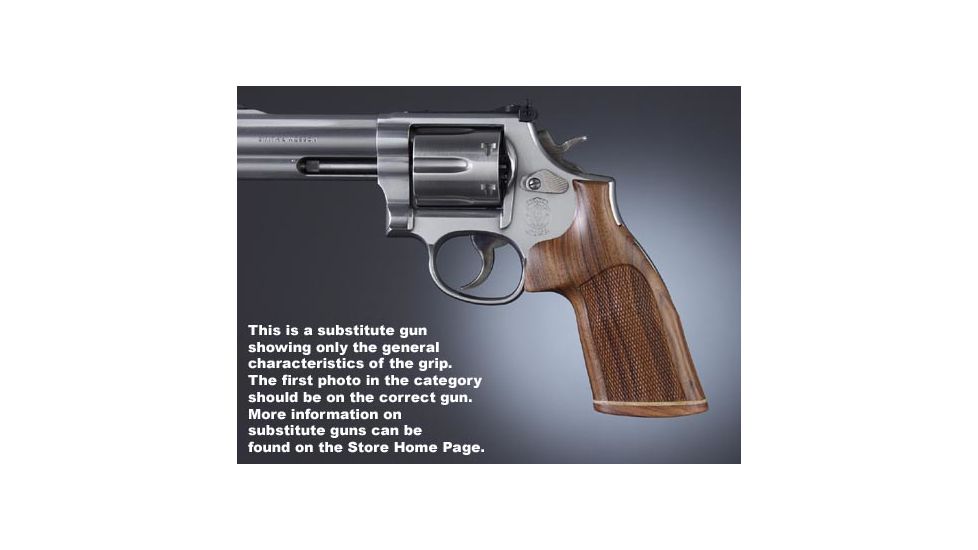 Hogue N Sq. Butt Pau Ferro No Finger Groove Stripe Cap Checkered 29331