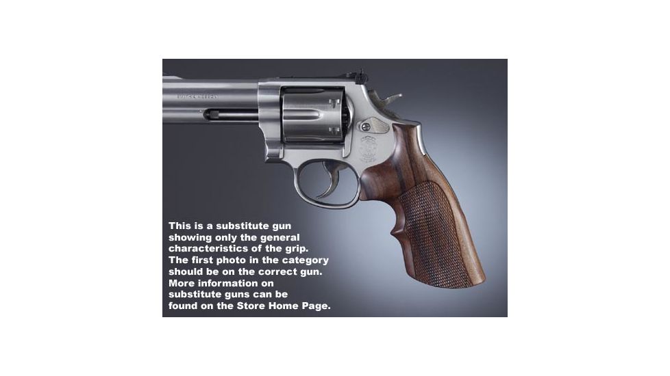 Hogue GP100/Super Redhawk Pau Ferro Top Finger Groove Checkered 80351