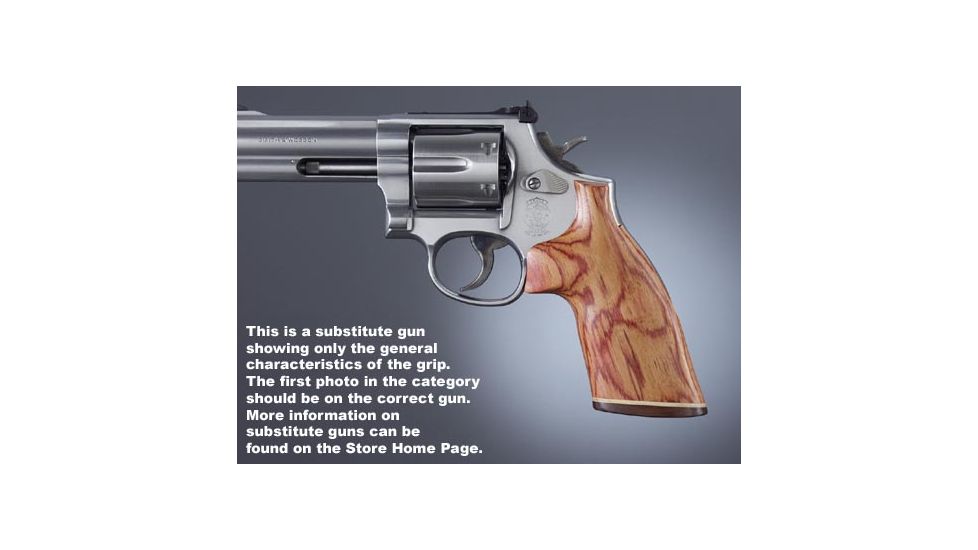 Hogue N Sq. Butt Tulipwood No Finger Groove Stripe Cap 29730