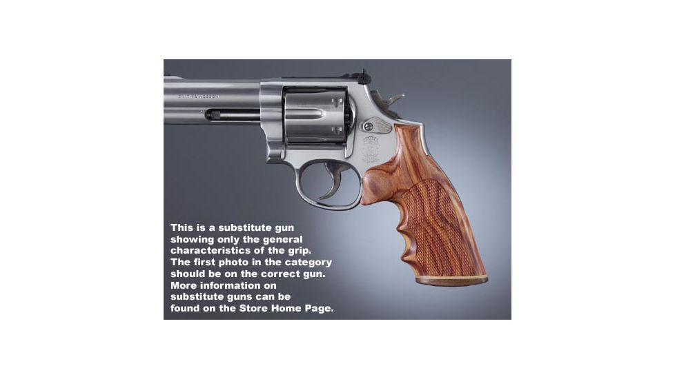 Hogue Taurus Med. &amp; Lg. Rd.Butt Tulipwood Stripe/Cap, Checkered 65721