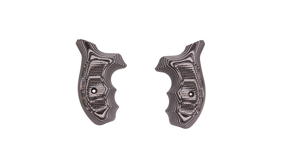 Hogue Kimber K6 Bantam Grip, Piranha, G10, Black/Grey, 41137