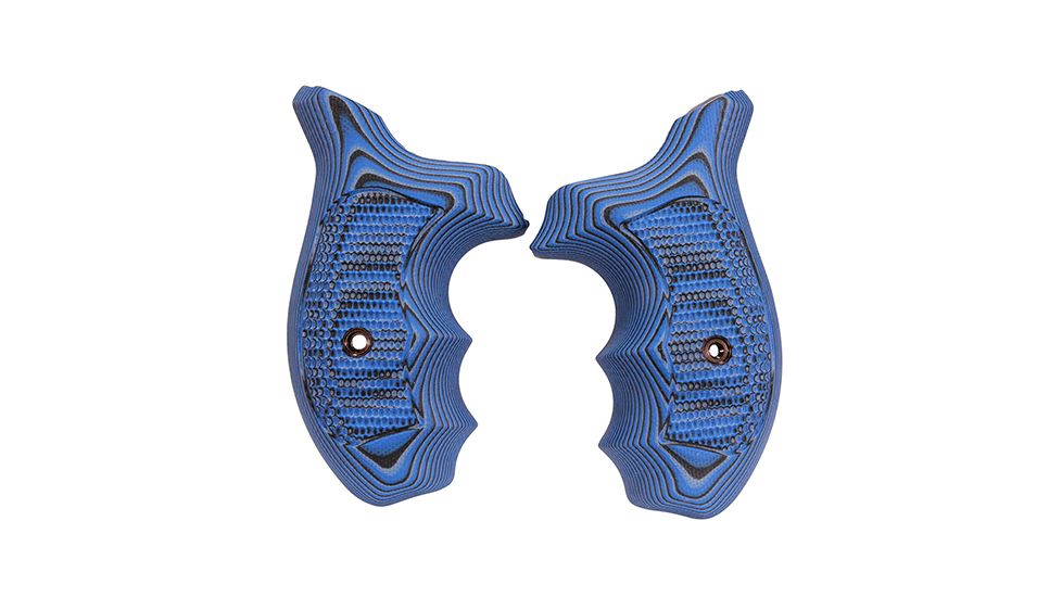 Hogue Kimber K6 Bantam Grip, Piranha, G10, Blue Lava, 41638