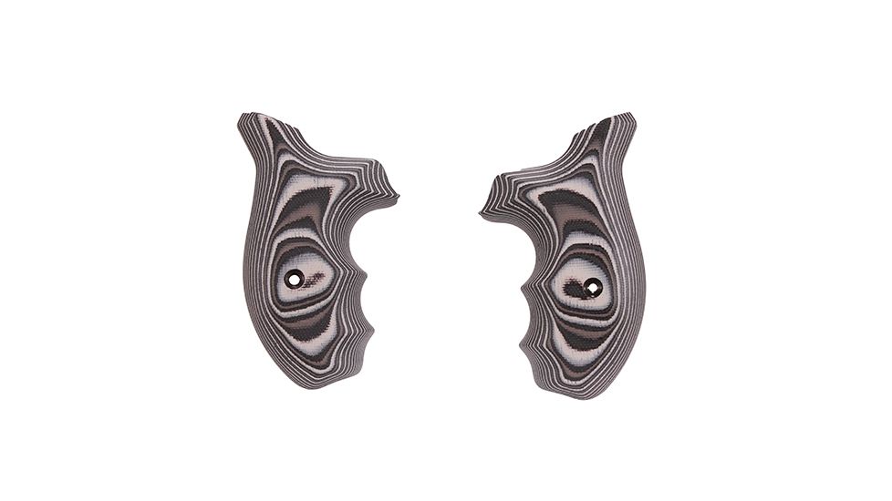 Hogue Kimber K6 Bantam Grip, Smooth, G10, Black/Grey, 41167