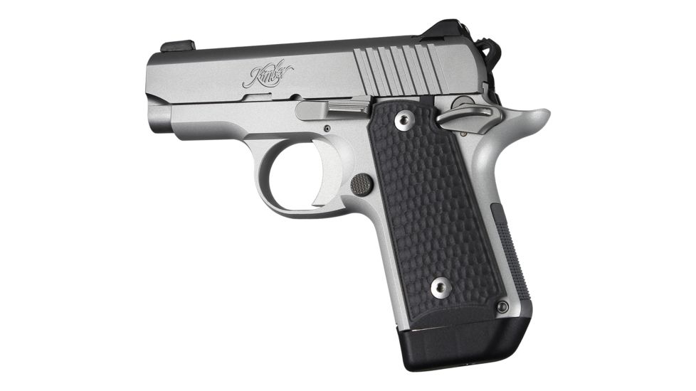 Hogue Kimber Micro .380 Ambidextrous Grip, Piranha, G10, Black, 40129