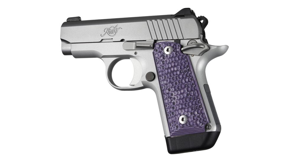 Hogue Kimber Micro .380 Ambidextrous Grip, Piranha, G10, Purple Lava, 40728