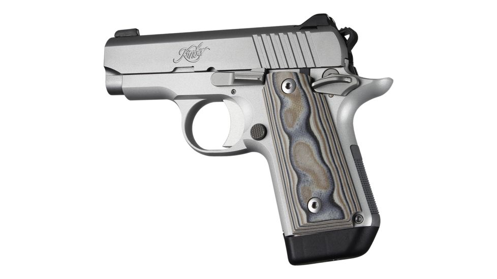 Hogue Kimber Micro .380 Ambidextrous Grip, Smooth, G10, Dark Earth, 40747