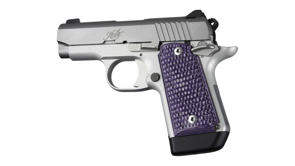Hogue Kimber Micro 9 Ambidextrous Grip, Piranha, G10, Purple Lava, 39728