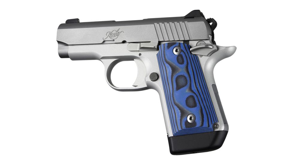 Hogue Kimber Micro 9 Ambidextrous Grip, Smooth, G10, Blue Lava, 39648