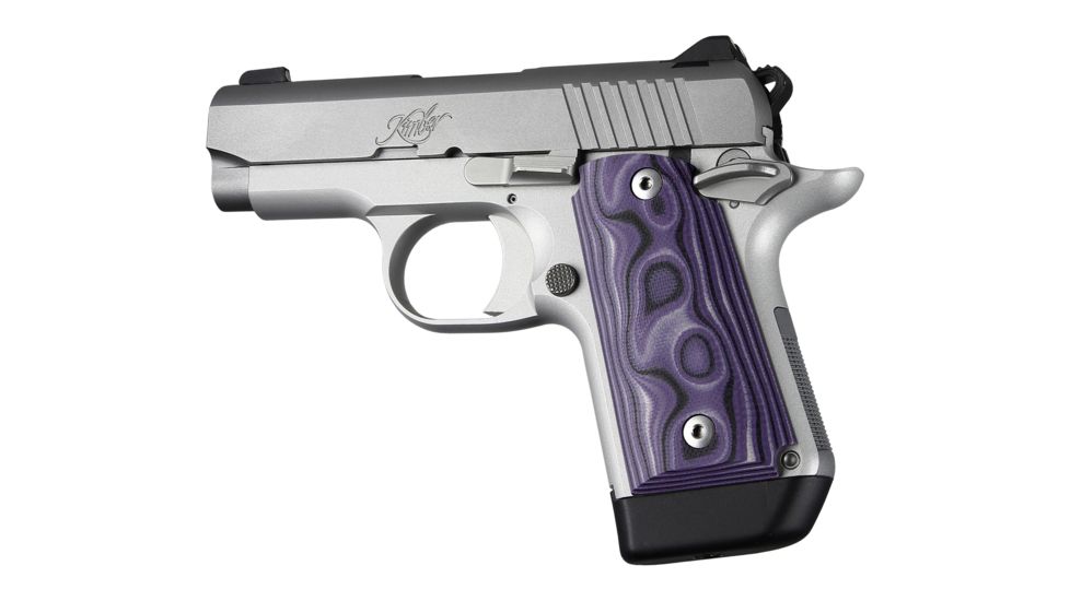 Hogue Kimber Micro 9 Ambidextrous Grip, Smooth, G10, Purple Lava, 39748