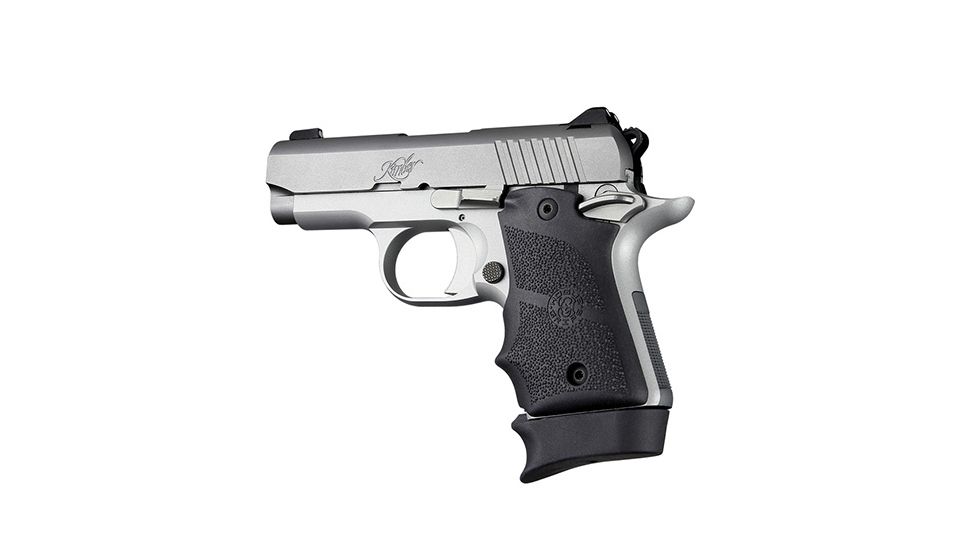 Hogue Kimber Micro 9 Ambidextrous Safety Rubber Grip with Finger Grooves, Black, 39080