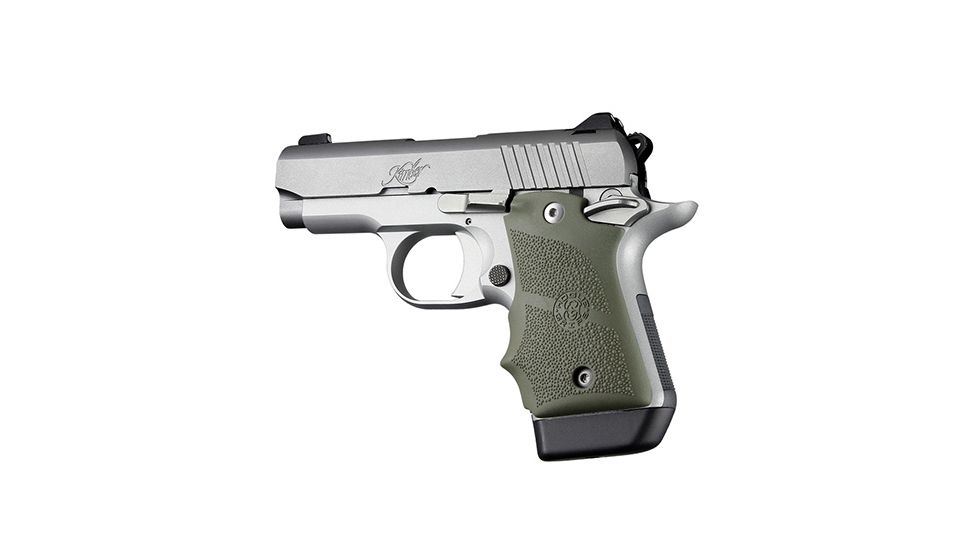 Hogue Kimber Micro 9 Ambidextrous Safety Rubber Grip with Finger Grooves, OD Green, 39081