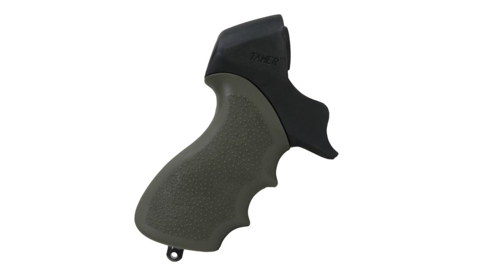 Hogue Mossberg 500 12 and 20 Gauge OverMolded Tamer Shotgun Pistol Grip, Polymer, OD Green, 05114