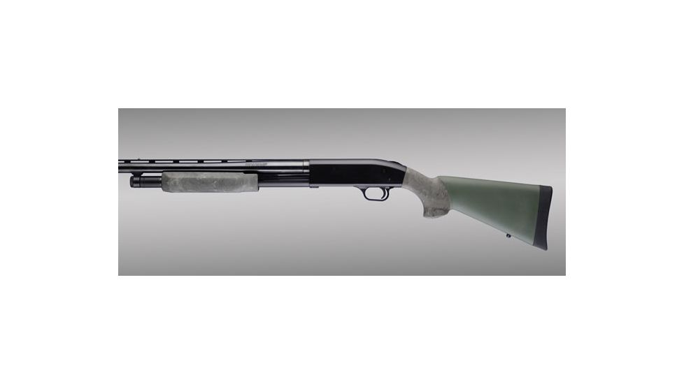 Hogue Mossberg 500 Overmolded Shotgun Stock Kit With Forend Ghillie Green 05812