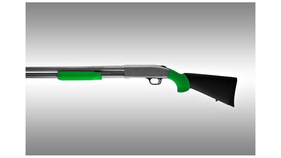 Hogue Mossberg 500 OverMolded Shotgun Stock kit with forend Zombie Green 5013