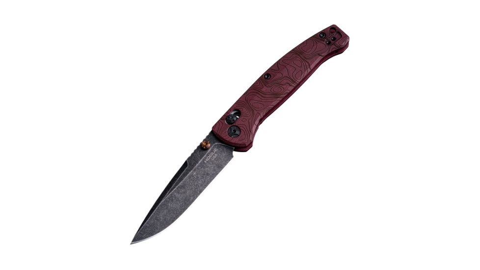 Hogue Mysto Element Folding Knife, 3.4in, CPM MagnaCut Stainless Steel, Clip Point, Richlite, Fire, 24452