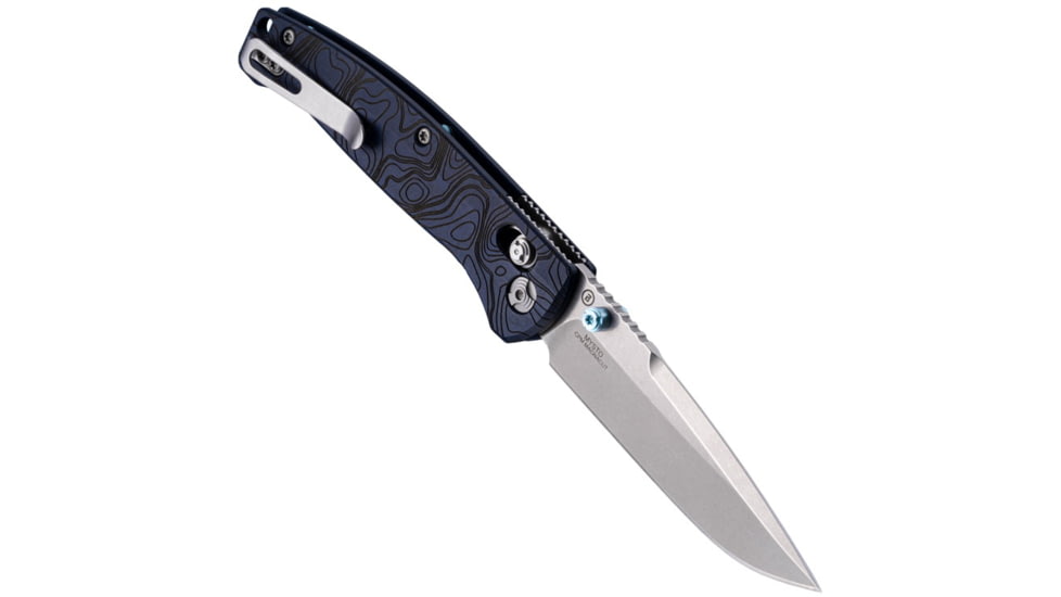 Hogue Mysto Folding Knife, 3.4in, CPM MagnaCut Stainless Steel, Clip Point, Blue Richlite Handle, 24456