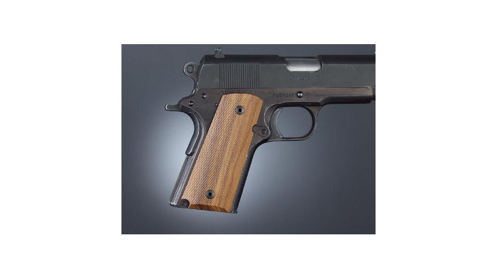 Hogue Officers Model Pau Ferro Ambi-Cut Checkered 43321