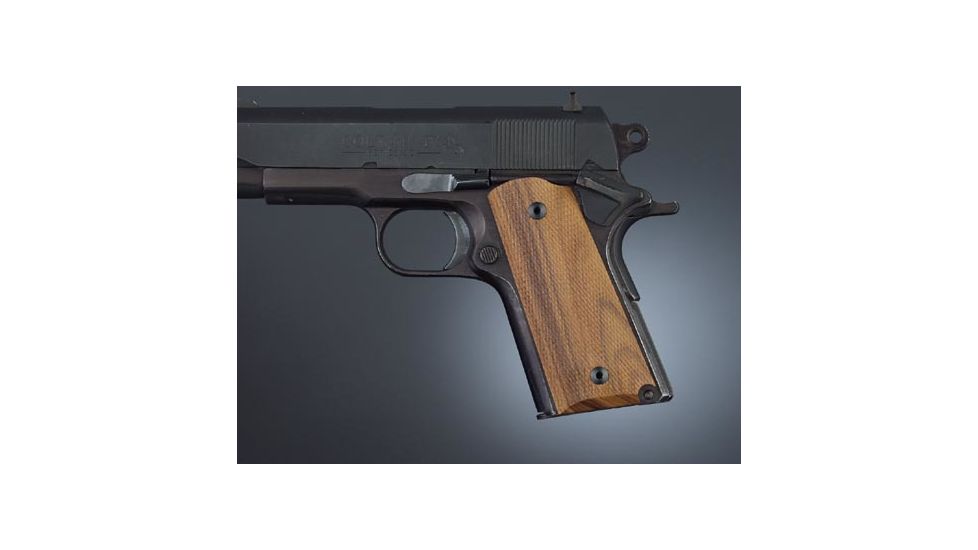 Hogue Officers Model Pau Ferro Ambi-Cut Checkered 43321