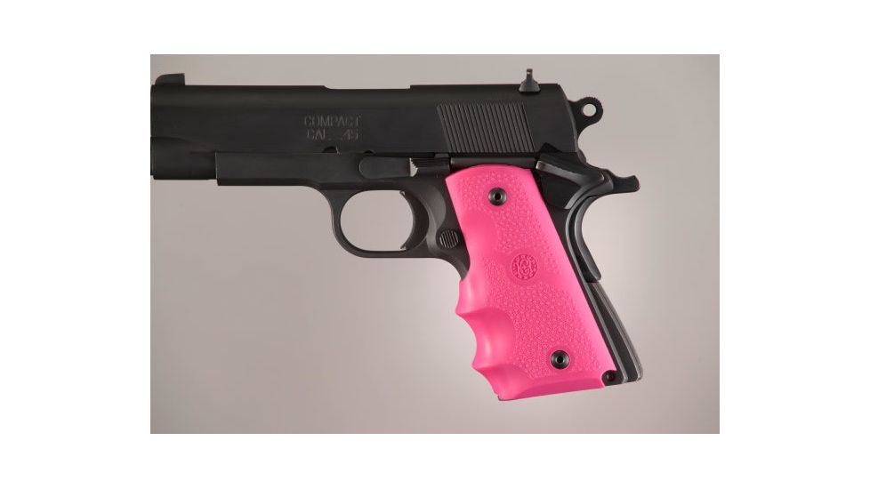Hogue Officers Model Rubber Grip with Finger Grooves Pink 43007