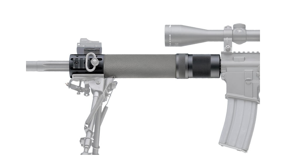 Hogue OverMold Free Float Forend w/ Accesory Attachments, AR-15/ M16, Rifle Length, Slate Grey, Universal, 15574