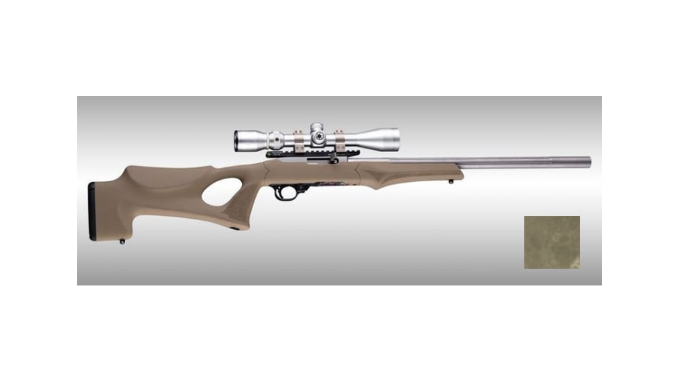 Hogue Ruger 10/22 Tactical OverMolded Stock w/ .920 Barrel Channel, Ghillie Earth, 22970