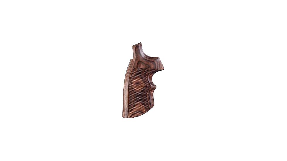 Hogue Rose Laminated Top Finger Groove Checkered Grip - GP100/Super Redhawk 80551