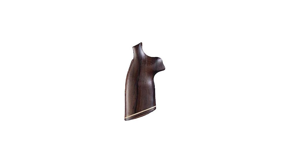 Hogue Rosewood No Finger Groove Stripe Cap Grip - N Square Frame Butt Revolvers - 29930