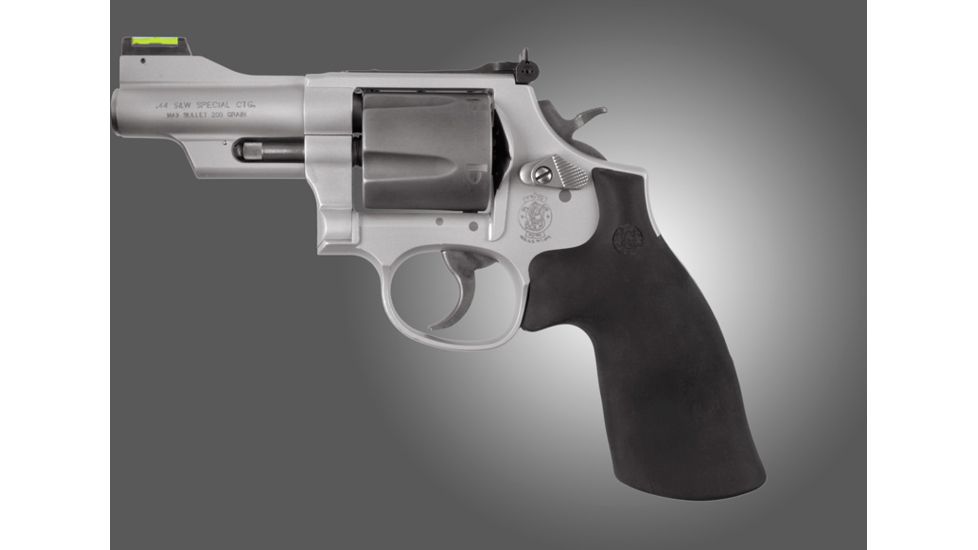 Hogue Rubber Conversion Grip - S&amp;W K or L Frame Round Butt, NO Finger Grooves 19012