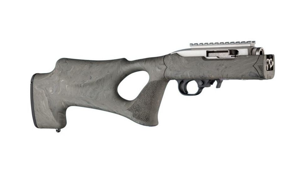 Hogue Ruger 10/22 Takedown Thumbhole Rubber OverMold Stock w/ STD Barrel Channel Ghillie Green, 21860