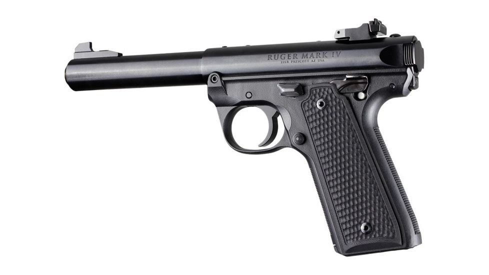 Hogue Ruger 22/45 MK IV Handgun Grip, Piranha, G10, Black, 79129