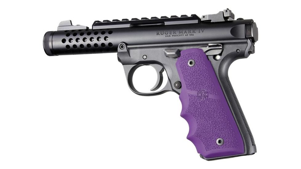Hogue Ruger 22/45 MK IV Rubber Grip with Finger Grooves, Purple 79086