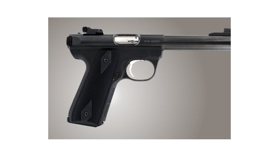 Hogue Ruger 22/45 RP Checkered Aluminum - Matte Black Anodize 82150