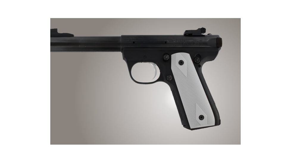 Hogue Ruger 22/45 RP Checkered Aluminum - Matte Clear Anodize 82154