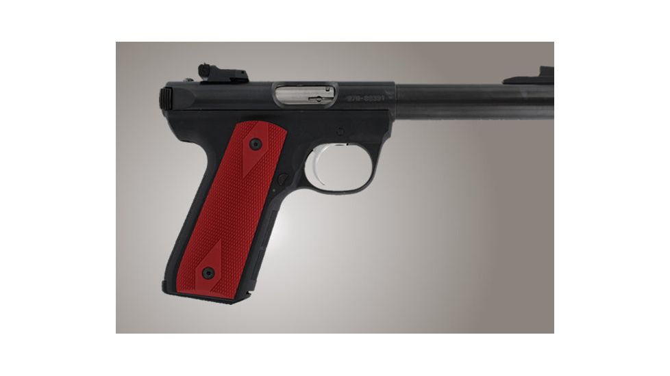 Hogue Ruger 22/45 RP Checkered Aluminum - Matte Green Anodize 82151