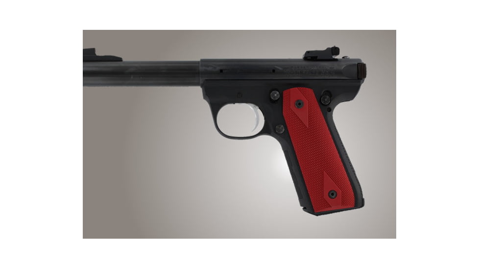 Hogue Ruger 22/45 RP Checkered Aluminum - Matte Green Anodize 82151