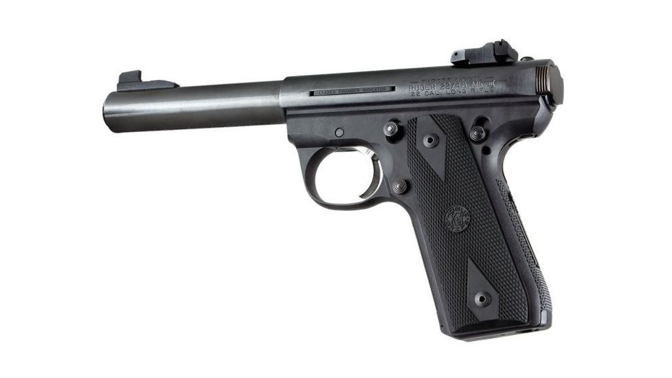 Hogue Ruger 22/45 RP Rubber Grip Panels,Black,Checkered w/Diamonds 82090
