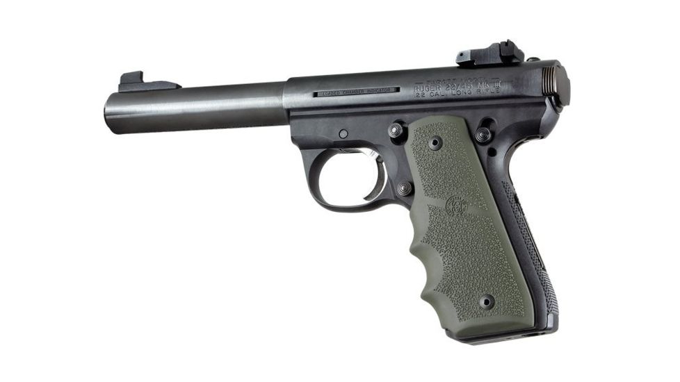 Hogue Ruger 22/45 RP Rubber Grip with Finger Grooves OD Green 82081