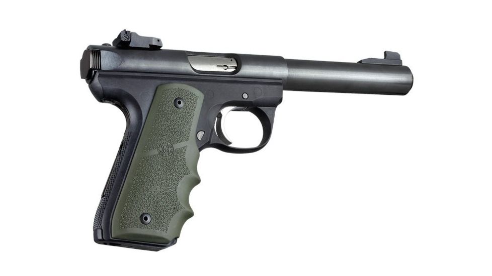 Hogue Ruger 22/45 RP Rubber Grip with Finger Grooves OD Green 82081