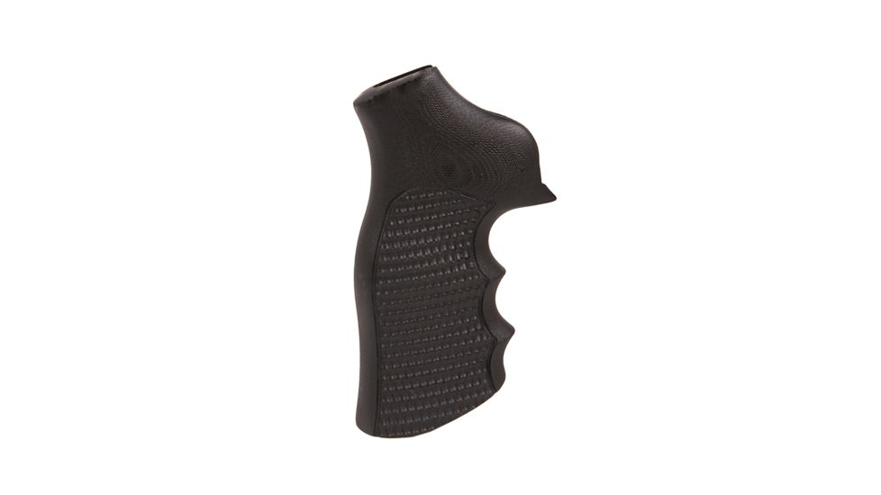 Hogue Ruger GP100/Super Redhawk Grip with Finger Grooves, Piranha, G10, Black, 80139