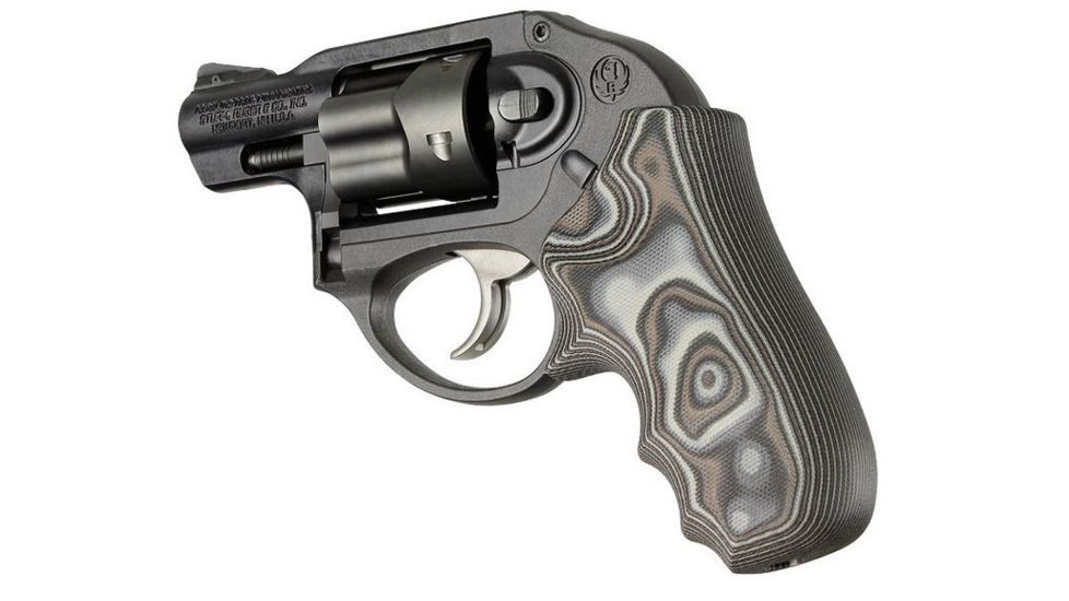 HOGUE Ruger LCR Enclosed Hammer Smooth G10, G-Mascus Black/Gray, 78167