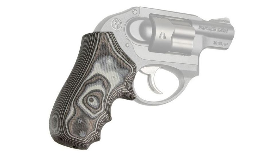Hogue Ruger LCR Enclosed Hammer Smooth G10, G-Mascus Black/Gray, 78167