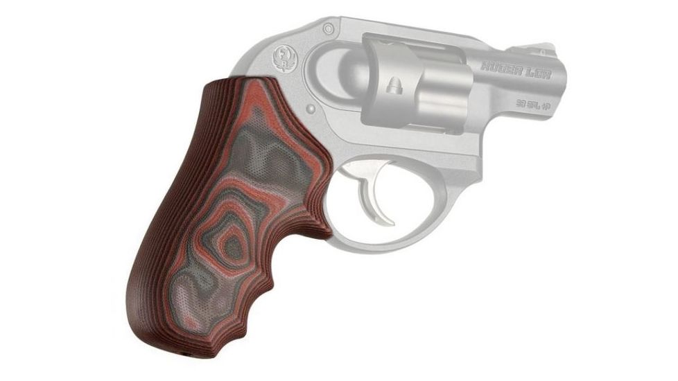 Hogue Ruger LCR Enclosed Hammer Smooth G10, G-Mascus Red Lava, 78669
