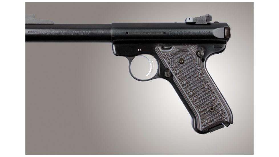 Hogue Ruger MK II / MK III Piranha Grip G-10 - G-Mascus Black/Gray 82137-BLKGRY