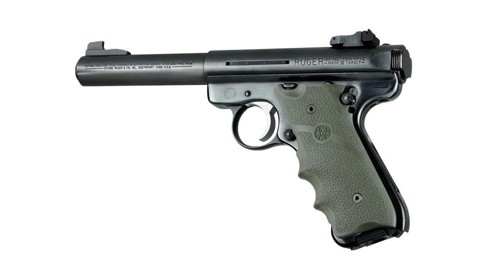 Hogue Ruger MKII/MKIII Rubber Grip w/Finger Grooves,OD Green 82001