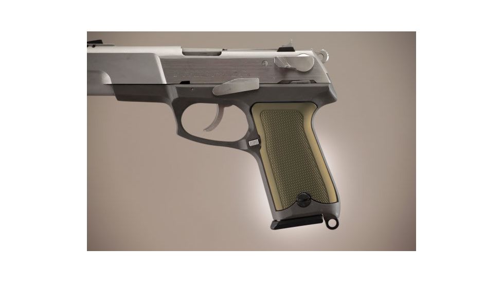 Hogue Ruger P85 - P91 Checkered Aluminum - Matte Green Anodized 85171