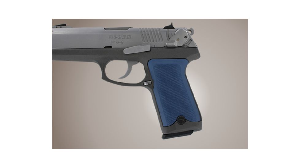 Hogue Ruger P94 Checkered Aluminum Matte Blue Anodized 94173