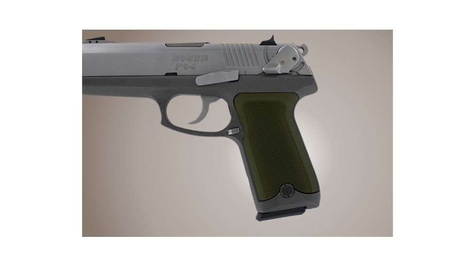 Hogue Ruger P94 Checkered Aluminum Matte Green Anodized 94171