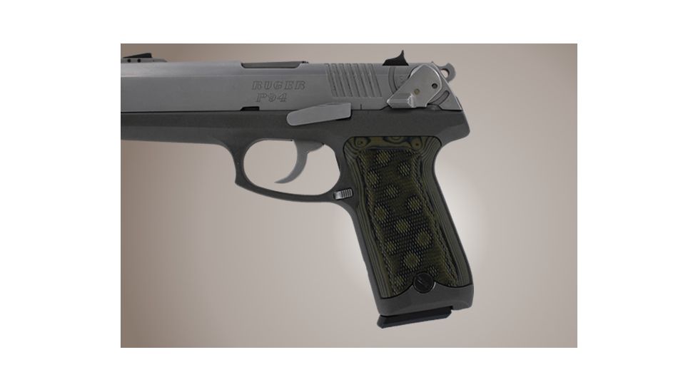 Hogue Ruger P94 Checkered G 10 Od Green Camo 94178