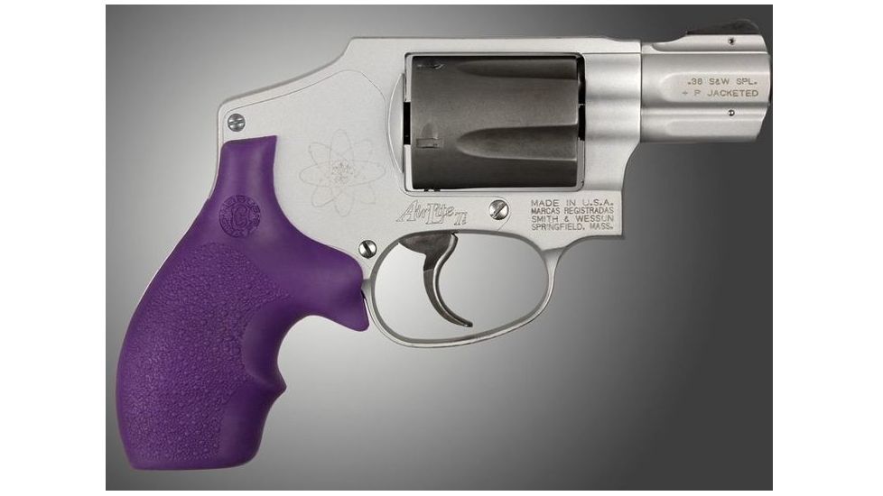 HOGUE S&amp;W J Frame Round Butt Rubber Bantam Style Grip Purple 61006